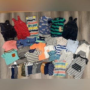 6 Month Bot Summer Bundle (37 items). Carter’s/Shorts/Shirt/Onesie